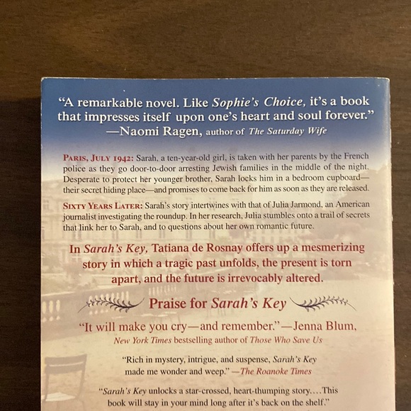Sarah’s Key Paperback Book - Picture 3 of 7